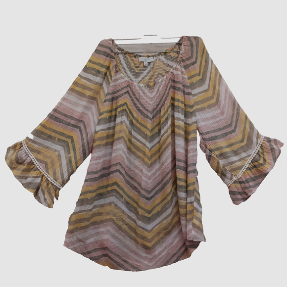 new directions Tops - New Directions Women's Curvy 3/4 Sleeve Blouse Top Multicolor Size‎ 1X